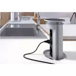 Розетка электрическая ASA Plastici 060.05F.00027 Versaelite 3 sockets F + 1 USB 5V (A+C) Aluminium profile, inox cover