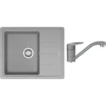 Chiuvetă bucătărie cu bateria Franke 114.0699.177 Pachet BFG 611-62+Novara Plus Stone Grey