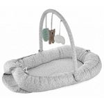 Cocon pentru bebelusi BabyJem 489 Babynest cu bara jucarii Between parents Gri