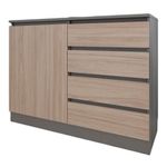 Комод Smartex (16081) Т2 100cm Grafit+Stejar Deschis