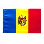 Флажок настольный из атласа Молдова или другой страны - 22,5x15 см