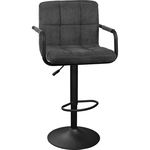 Барный стул Deco SB-042 Velvet Dark Grey + Black legs