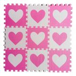 Covoraș de joacă Essa HK029 Covoraș-puzzle educativ Inimioare, 9elem