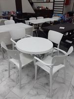 Комплект стол CT058 белый + 4 стула CT 034 белых