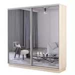 Dulap Mobildor-Lux Fox uși glisante din oglinzi (210x60x210H cm) Sonoma