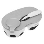 Посуда для кормления Akuku A0428 Двухсекционная тарелочка White/Black