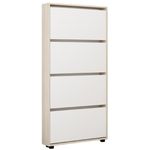 Полка для обуви Mobildor-Lux Leo Slim 50x16x164H cm Sonoma/White