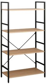 Офисный стеллаж Deco Columbus 4 nivele (63x30x124H) Oak/Black