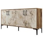 Casetieră Trendy Kiev 160, Nuc, Marmura Alba 160x78x35cm