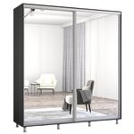 Dulap Mobildor-Lux Aron-S uși glisante din oglinzi (180x60x210H cm) Anthracite