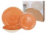 Set farfurii Gypsy Orange 3buc (D19, D21, D26.5), din ceramica