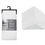 Домашний текстиль Promstore 57027 Cearsaf cu elastic Atmosphera Oeko-Tex 160x200x30cm, 100% bumbac, alb