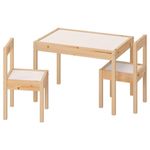 Set de mobilier pentru copii Ikea Latt (Alb/Pin)