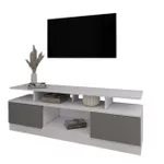 Comodă TV Smartex (16523) Т9 160cm TV Alb+Grafit