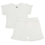 Haine pentru copii Minikin 25062074 Naturelle Комплект Футболка И Шорты Р-Р74, Молочный, Унисекс