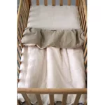 Lenjerie de pat pentru copii Veres 153.7.03 Lenjerie de pat de schimb Muslin Bej-muștar (90*110/40*60) (3 unități)