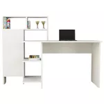 Masă de birou Trendy Bugra, Alb, 136x112x60cm
