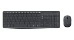 Wireless Keyboard & Mouse Logitech MK235, Low-profile, Spill-resistant, FN key, 2xAAA/1xAA, Grey