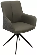 Scaun Deco Queen stofa + piele Grey