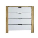 Комод Trendy Nisan 1600-026-White, Walnut, 90x85x42cm (GTR007928)