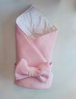 Конвертик-одеялко 100*80 см Вафельное полотно Розовое