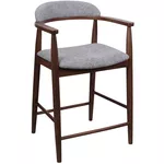 Барный стул Deco Midas Light Grey + Walnut