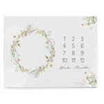 Covoraș de joacă Ceba Baby W-309-000-736 Covoras Milestone Mat Basic Summer Flowers, 92x72cm