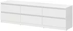 Comodă TV MebelStar NEO 6S 180x43x53 White (MBS-1288)
