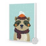 Картина по номерам Art Gallery JS20856 Mozaic cu diamante 20x30cm Lup in zapada