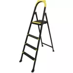 Scară Eurostep 53112 Scară pliabilă, neagră, cu 2 scari late