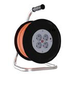 Prelungitor electric TEB Electrik 310.015.401 cu tambur, 15m, 4 prize, 3X1.5mm² 9A, protecție la suprasarcină, ІР44