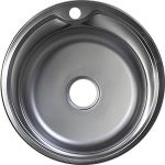 Chiuvetă bucătărie Rubano HD510D incastrabila 510x510x160mm. inox, decor-0,6mm
