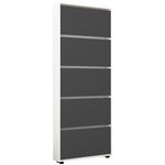 Полка для обуви Mobildor-Lux Leo Slim 50x16x203H cm White/Anthracite