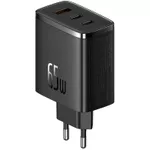 Încărcător cu fir Baseus P10152301113-00 GaN 2*Type-C+1*USB-A 65W, Cube Pro Series, Cluster Black
