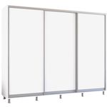 Dulap Mobildor-Lux Aron uși glisante din PAL (270x60x210H cm) Alb Brilliant