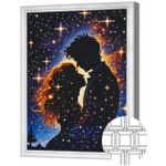 Картина по номерам Art Gallery QB206593 Mozaic cu diamante patrate 40x50cm Indragostiti