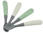 Seturi pentru hrănire bebelușilor Beaba B913575 Set 4 lingurite silicon Bicolor Mineral