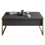 Măsuţă cafea Trendy Lux, Antracit, Aur 74x13,4x98cm
