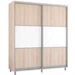 Dulap Mobildor-Lux Aron-S uși glisante din PAL orizontal (200x60x220H cm) Sonoma
