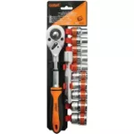 Набор ручных инструментов Gadget tools 330578 набор головок с трещоткой, 10-24мм 12шт.