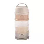 Container alimentare Beaba B911749 Recipient lapte praf 4 compartimente transparente Clay