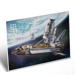 Puzzle Cubik Fun DS1030h Puzzle Hubble - Telescop spațial și naveta spațială orbitală, 1000 de piese