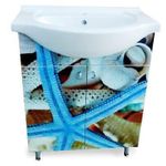 Dulap pentru lavoar Aquaplus Blue Sea Star 65 cu lavoar 7065