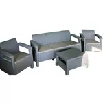 Mobilier pentru grădină Hydro S Set mobilier terasă Novara, 5 persoane, Antracit