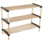 Raft pentru încălțăminte Seowood SE0-8162 Poliță din lemn pentru încălțăminte (3 nivele)