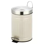 Урна для мусора Bisk 07519 cu pedala 3L SKANDI bej - capac crom