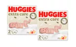 SET 2 BUC. x Huggies Extra Care Mega  2  (3-6 kg)  82 buc.