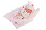 Llorens Малышка Бимба на розовой подушке 35 см