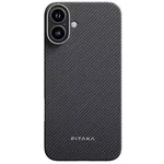 Husă pentru smartphone Pitaka Ultra-Slim Case for iPhone 16 Plus Black/Grey (KI1601MA)