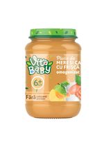 Piure Baby Vita măr, caise cu frișcă, 180g